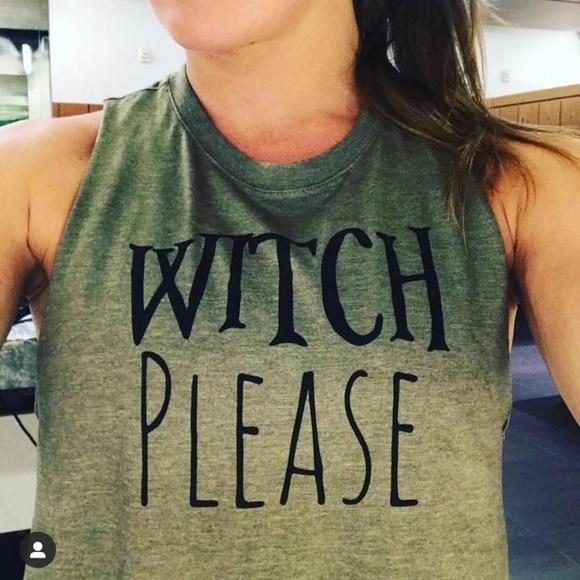 Dirty Blondes Witch Please olive crop top size L NWT last one - Picture 1 of 6